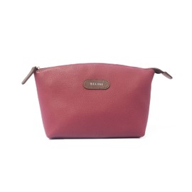 Belini Cosmetiquera de Piel Sintética para Mujer – Bolsa de Maquillaje 16x27 cm con Cierre, Diseño Elegante y Espacioso