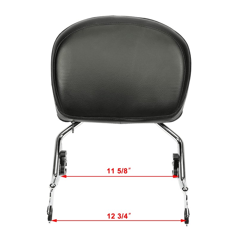 ECOTRIC Detachable Passenger Backrest Sissy Bar Compatible with 2009-2024 Harley