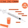 EbonCanvas 1/2ml 29G 1/2 Inch Measuring Syringes Lab Supplies, Individually