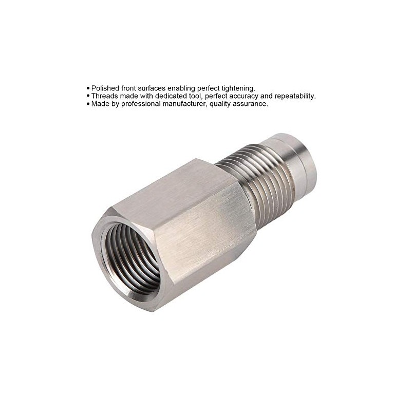 Fydun Adaptador de Sensor de Oxígeno, M18x1.5 Acero Inoxidable Adaptador