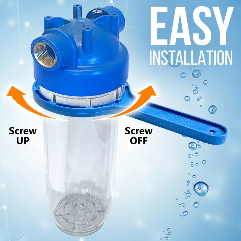 Ronaqua 10" Clear Standard Whole House Water Filter System 20