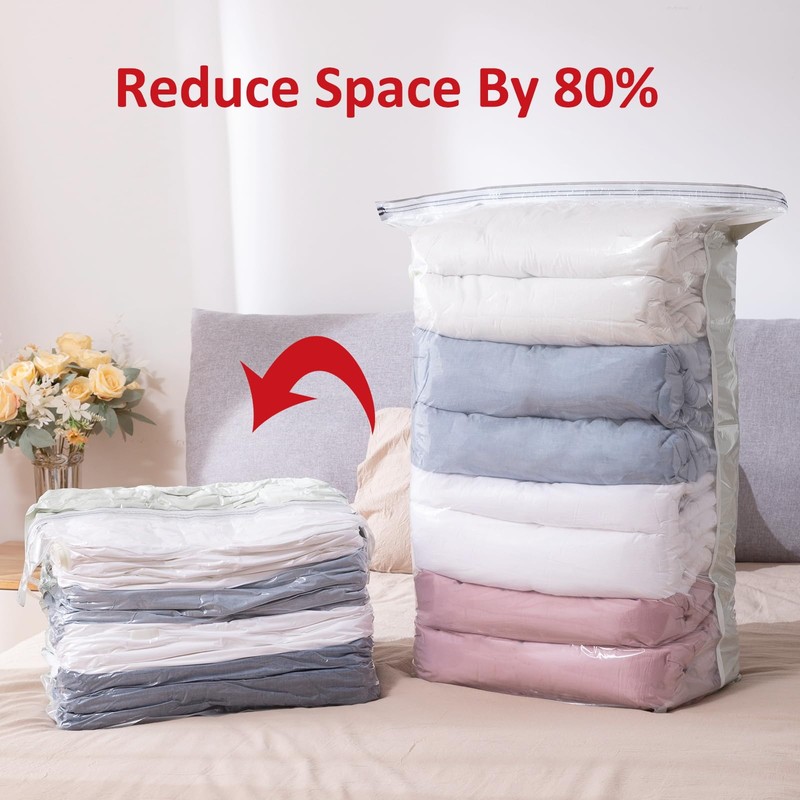 Large Vacuum Storage Bag, Save Space for Clothes, Duvets &