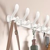YUET 4 Door Hook Coat Bathroom Towel Hooks Wall Mounted