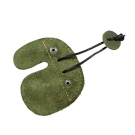 Hide & Drink, Archery Finger Tab, Protect Guard for Recurve Bows, Finger Protector, Shooting Practice Gear Sports & Outdoors, Full Grain Leather, Handmade, Dark Jade