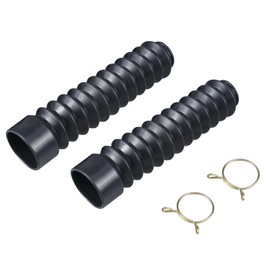 NICECNC 1Pair Upright Fork Shock Boots Gators Boot Black Rubber 30MM Compatible with Honda ATC 185S ATC200 200S 1983-1984, Compatible with Yamaha YT175 1982-1983, Black