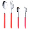 Nagao Stripe Dinner Cutlery Set of 4, Red, Made in
