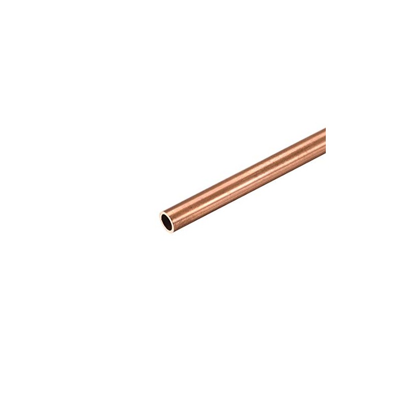 sourcing map Copper Round Tube, 4mm OD 0.5mm Wall Thickness