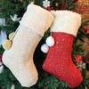 Mauts 20-inch white and red Christmas stockings,used for gift box