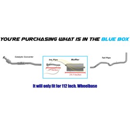 Northeastern Exhaust | Stainless Steel Intermediate Pipe & Muffler Exhaust System Kit Compatible for Ranger 1998-2001 2.5L | Ranger 2001-2003 2.3L | Includes Clamps and Gaskets