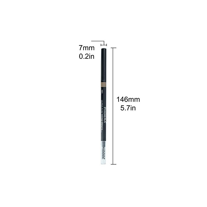 PHOERA Ultra Slim Eyebrow Liner Pencil With Brow Brush AQUAPURITY