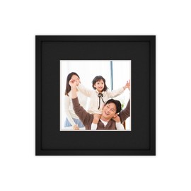 Happy Reunion 8x8 Picture Tiles | Mix Tiles Picture Frames Stick on Wall | Photo Tiles Peel and Stick Picture Frames as Gallery Wall Frame Set (Black - 9 Pcs)