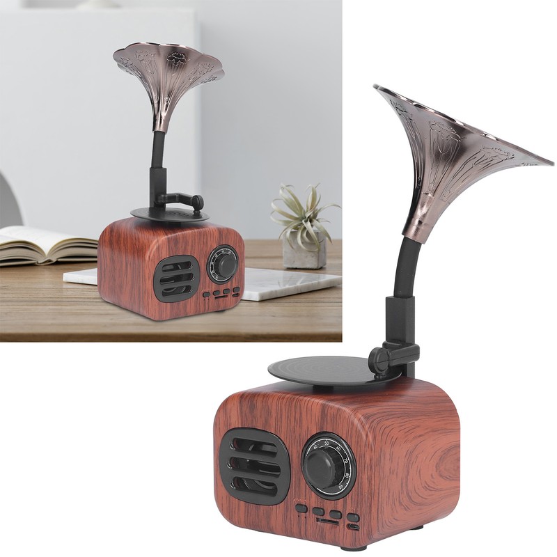 Vintage Wireless Speaker 5W USB Rechargeable Retro Bluetooth Speaker for