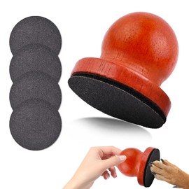 JHSYPET Dog Nail File Dog Scratch Board for Nails Wooden Handicraft Cat Dog Nail Scratch Pad with 4 Pcs Replaceable Sandpaper Dog Trainning Accessories Stress Free Nail Filing for Dogs(Caramel)