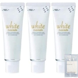 kurahooon Set of 3 GC GC Toothpaste White 100g with kurahooon Cotton Set