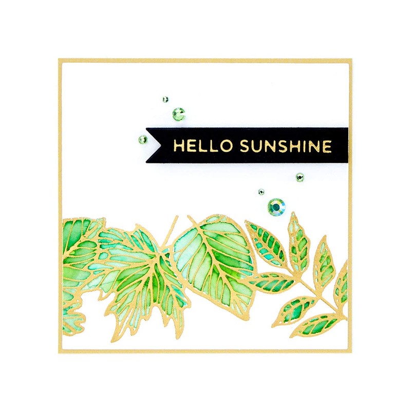 Spellbinders Glimmer Hot Foil Plate-Autumn Leaf Border