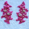 Handmade Appliques 1 Pair of Embroidery Sequin Lace Applique Sewing