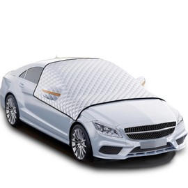 AiWi Space Winter Frost Guard Windshield Cover for Ice and Snow-A Comprehensive Windshield Protector with Soft, Durable 5-Layer Material for SUVs, Trucks, Cars, and RVs with Easy Storage