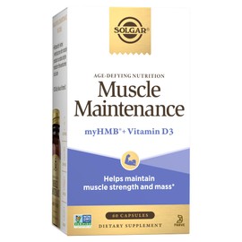 Solgar Muscle Maintenance Age-Defying Nutrition for Men & Women—Support Muscle Mass with HMB (β-Hydroxy βmethylbutyrate) and 125% Daily Value of Vitamin D, Soy and Gluten Free, 20 Servings
