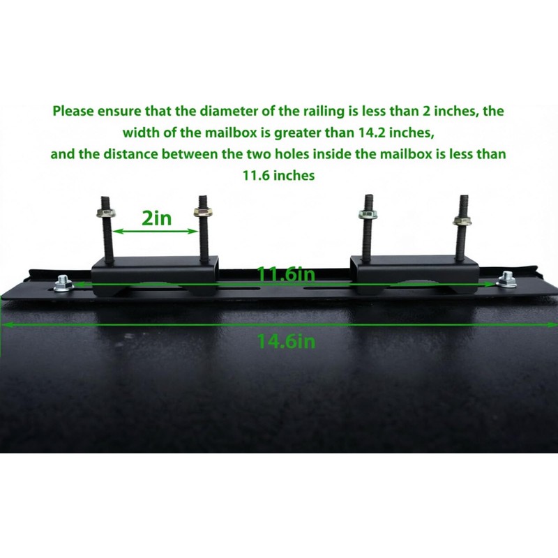 yskjyxgs Fence Mailbox Mounting Bracket,Suitable for Metal Doors and Windows,