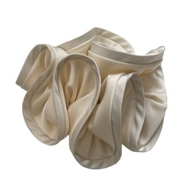 Oversized Silk Scrunchies, Big Large Elastic Satin Hair Ties, Fluffy Jumbo Hair Scrunchies for Prevention Frizz and Breakage (Off-white)
