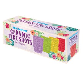 Bar Bespoke Ceramic Tiki Shots 4 Pack