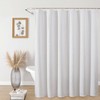 Aiyufeng 3D Textured White Shower Curtain for Bathroom, Fabric Shower
