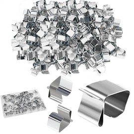 100 PCS Christmas Gutter Hooks - Galvanized Outdoor Clips for Hanging Lights - Durable Roof Hooks, Xmas Light Hangers, Seasonal Lighting Accessories for Kitchen Garden