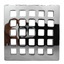 3.75" Shower Drain Cover - Square Floor Drain Cover - Drain Strainer for Bathrooms, Showers, and Sinks - SUS304 Stainless Steel & 0.2 inch Thick