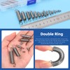 Glarks 96pcs Stainless Steel Extension Springs with Double Hook Sets