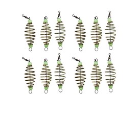 NUOBESTY 24Pcs Fishing Bait Cages – Glow-in-The-Dark Carp Fishing Feeders Portable Bait Holders Lure Baskets for Night Fishings