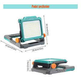 Cordless LED Work Light Compatible with Makita 18V Power Tool Battery Pack BL1850 BL1830,3000LM Handheld Portable Camp Lamp for Car Repair Garage Work Site Floodlight Lantern with Magnetic Base,Hook