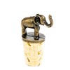 Elephant Antique Brass and Cork Bottle Stopper