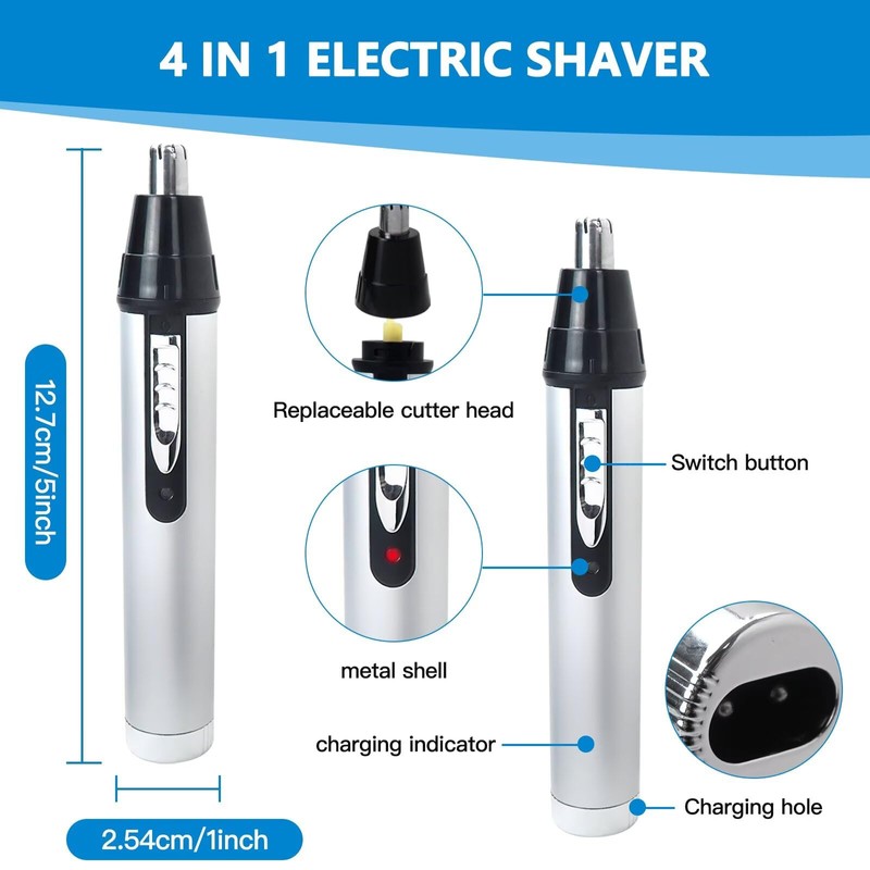 Electric Shaver for Men & Women - 4-in-1 Rechargeable Beard,