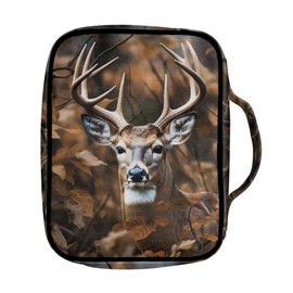 Belidome Hunting Camo Bible Cover for Men Boys Camouflage Bible Case Book Checkbook Journaling Scripture Carrying Bag Organizer Tote for Church Library Outdoor
