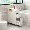 ILWorkTLs Narrow Bathroom Cabinet with Drawer,Slim Storage Cabinet, Toilet Side
