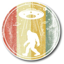 UFO Bigfoot Sasquatch 5 Inch Waterproof Decal Sticker Wall Window Tie-dye Alien Stoner Stones Psychedelic Mushroom Hippie Green Rainbow Galaxy Rock Gypsy Indian Trible Sunflower Mountain Cactus CS1491-2PK