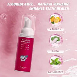 Fluoride Free Kids Toothpaste - 2 Pack Natural Teeth Clean and Whitening Toddler Toothpaste with Strawberry Mint Flavor for U Shaped Toothbrush