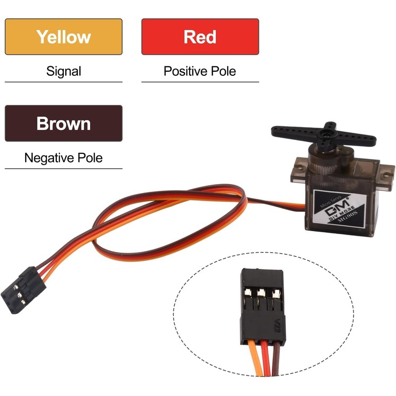 diymore 4pcs DM90S Servo Micro 180° 9 Gram Metal Gear