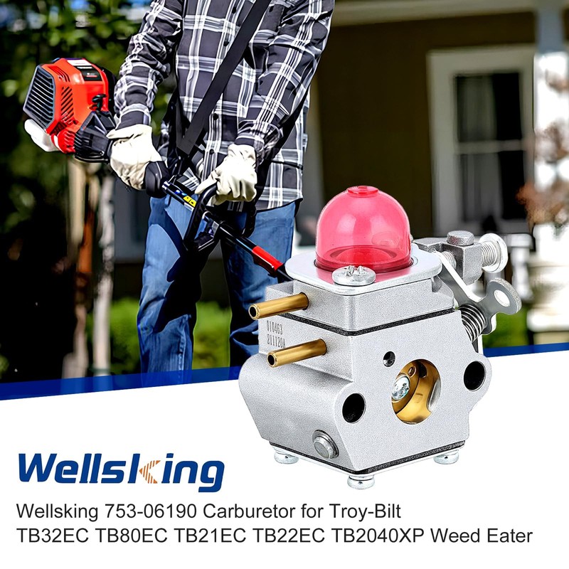 Wellsking TB32EC Carburetor for Troy-Bilt Weed Eater TB80EC YM21CS TB21EC