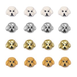 DUOLEIMI Nail Parts, Bear, Dog, Rabbit, Nail Decoration Parts, 3D Nail Decoration, Cute (Dog-4 Colors, 40 Pieces)