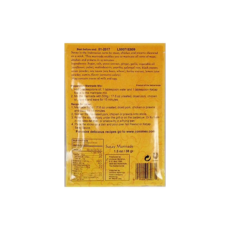 Conimex Satay Marinade Mix Indonesian Pork and Chicken 1.3 oz