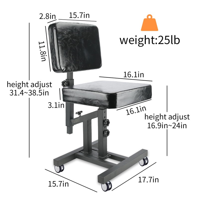 Tattoo Armrest Stand Foldable Multifunctional Tattoo Studio Chair - Adjustable