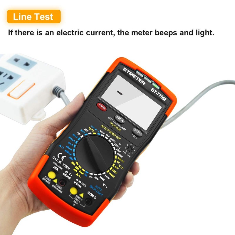 Digital Multimeter TRMS 6000 Count, BTMETER BT-770M Auto/Manual Ranging DMM