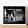 AMERICAN LUXURY GIFTS Inspirational Football Poster - "Character Over Athleticism"