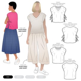 Style Arc Sewing Pattern - Rumi Woven Top (Sizes 10-22)