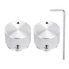 sourcing map 2 Pcs Aluminium Potentiometer Knobs, 1/4"(6.4mm) IDx7/8"(20mm) ODx5/8"(15.5mm)