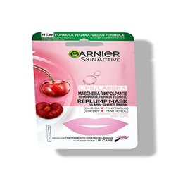 Garnier Fabric Lip Mask Moisturizing Firming Formula Cherry Panthenol 1pc