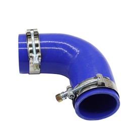 Jecoupoon F04-6006 90° Elbow Hose Silicone Rubber w/Clamps Compatible with Paccar/Kenworth/Peterbilt Heavy Duty Trucks F046006