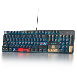SbocKeeb RGB Gaming Keyboard, 104 Keys Full Size Wired Mechanical Keyboard, Creamy Keyboard with Number Pad, Linear Red Switch NKRO Full Size Mechanical Keyboard for PC Gamer