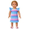 Blue Mermaid Nightgowns Matching Girls&Dolls Flutter Sleeve Pajamas Pjs,Size 10